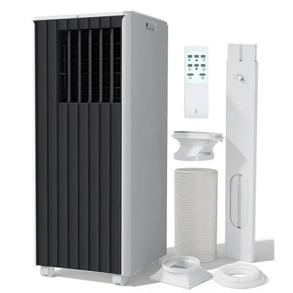 Garvee 14K/10K/8K BTU Fast & Quiet Cooling Portable Air Conditioner, 4‑In‑1 AC Unit with Dehumidifier & Fan, LED/LCD Display, Remote Control, 24H Timer, 4‑Way Swing, 360° Wheels & Window Kit for Bedroom Office Home